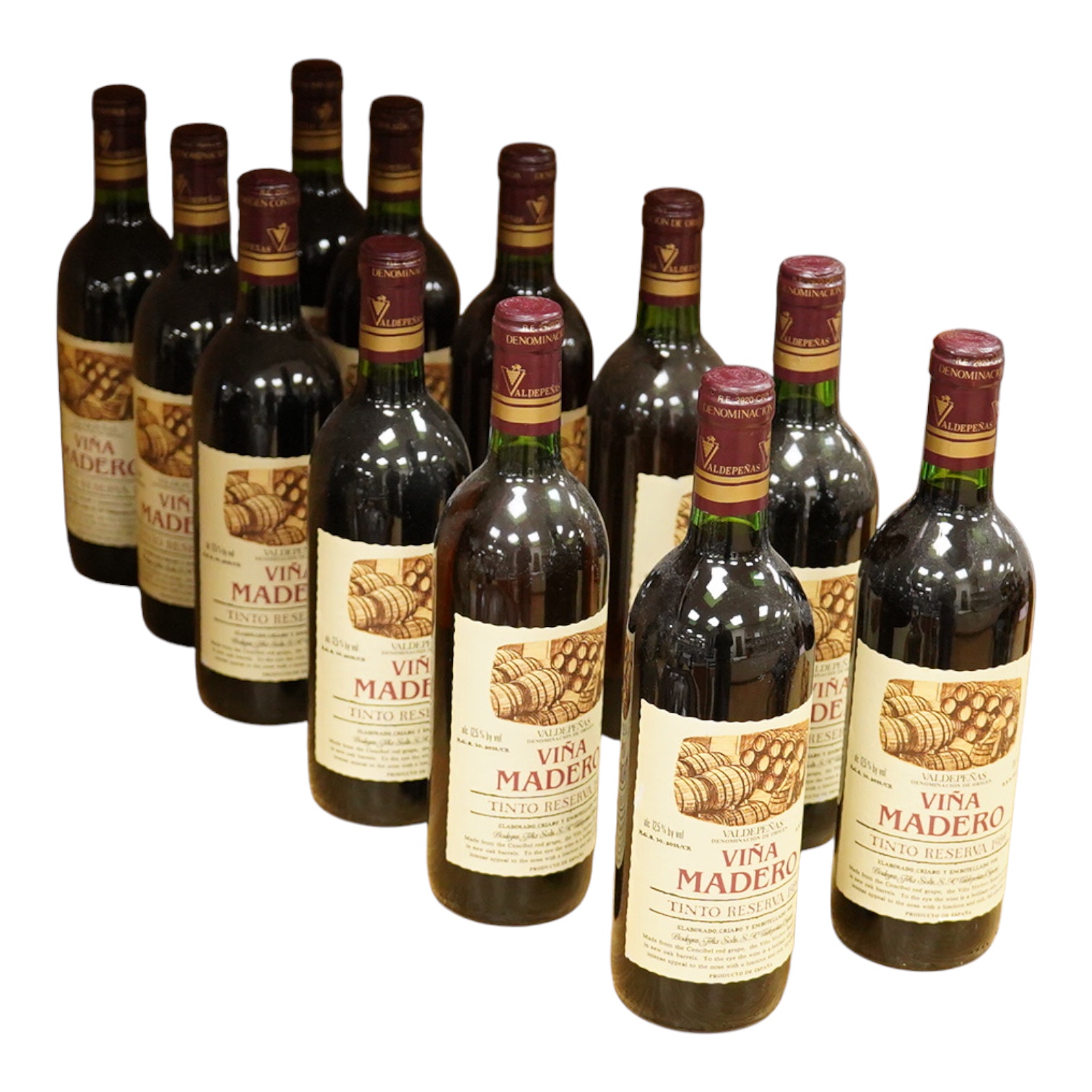 Twelve bottles of Vina Madero, Tinto Reserva, 1984.